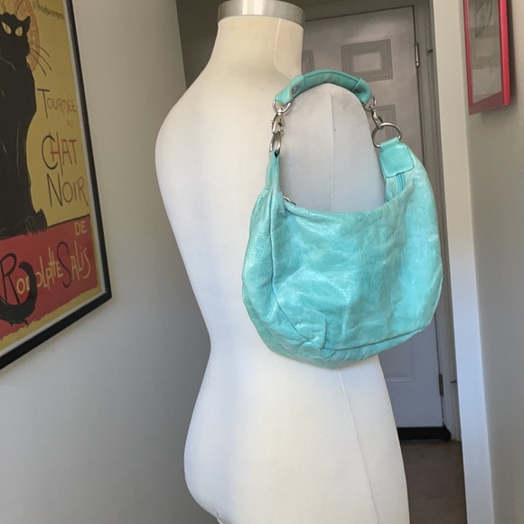 Hobo International Mini Aqua Green Leather  Mini Hobo Bag 😘😘 - Picture 9 of 14